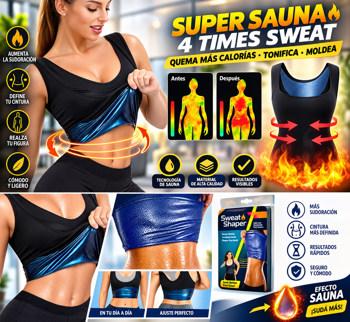 Camiseta Reductora Mujer Efecto Sauna